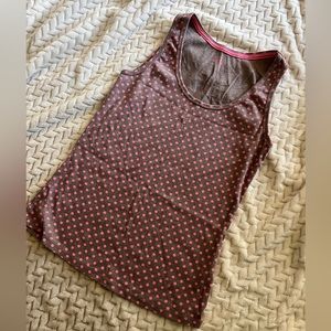 Boden Polka-Dot Tank Grey & Pink